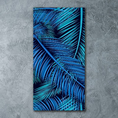Foto obraz szkło akryl pionowy Liście palmy