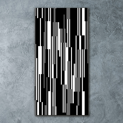 Foto obraz szkło akryl pionowy Czarno-białe linie