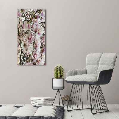 Obraz zdjęcie szkło akryl pionowy Kwiaty magnolii