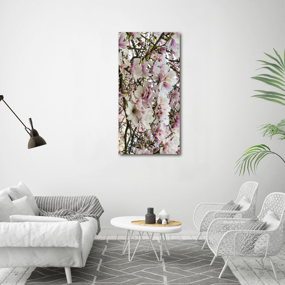 Obraz zdjęcie szkło akryl pionowy Kwiaty magnolii