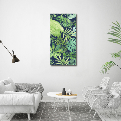 Foto obraz szkło akryl pionowy Tropikalne liście