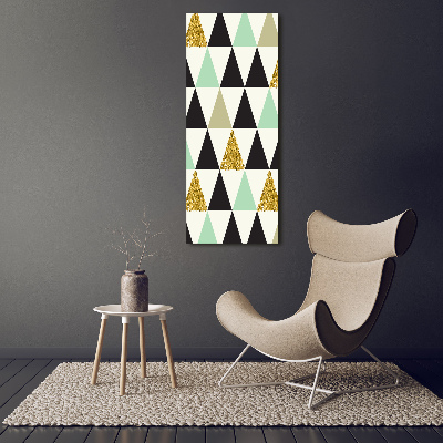 Foto obraz szkło akryl pionowy Kolorowe trójkąty