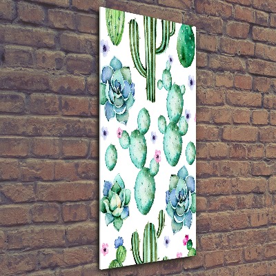 Fotoobraz na ścianę szkło akrylowe pionowy Kaktusy