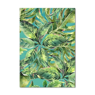 Obraz zdjęcie na ścianę akryl pionowy Tropikalne liście