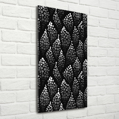 Foto obraz szkło akryl pionowy Czarno-białe kropki