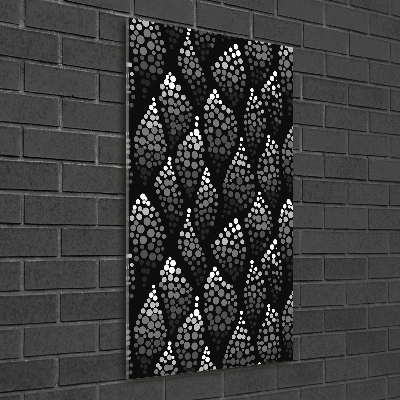 Foto obraz szkło akryl pionowy Czarno-białe kropki