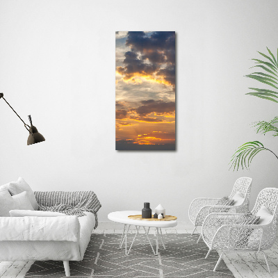 Obraz zdjęcie szkło akryl pionowy Zachód słońca niebo