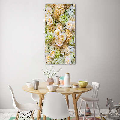 Obraz zdjęcie na ścianę akryl pionowy Weselne kwiaty