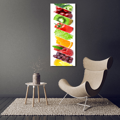 Foto obraz szkło akryl pionowy Warzywa i owoce