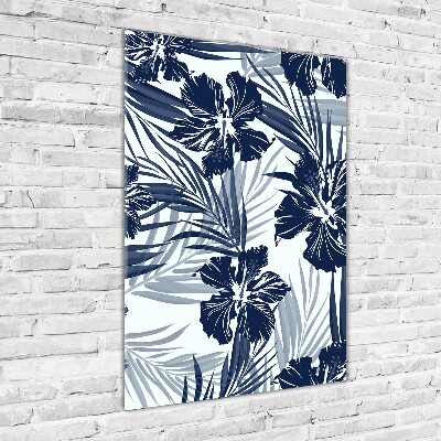 Obraz zdjęcie na ścianę akryl pionowy Tropikalne kwiaty