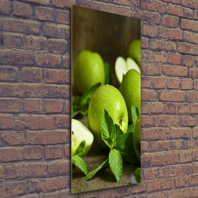 Obraz zdjęcie szkło akryl pionowy Zielone jabłka