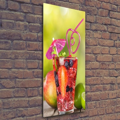 Obraz zdjęcie na ścianę szkło akrylowe pionowy Owocowy koktajl