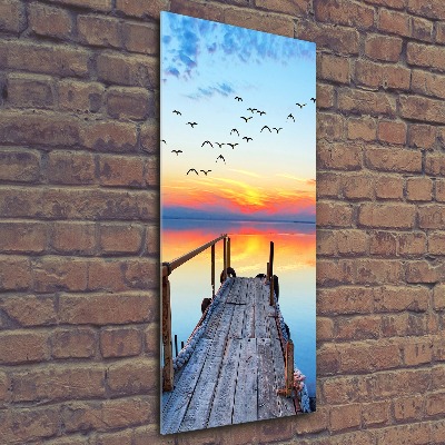 Obraz zdjęcie szkło akryl pionowy Drewniane molo