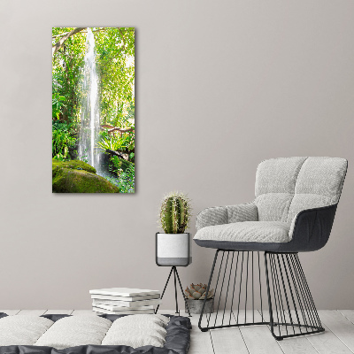 Obraz zdjęcie nowoczesny akrylowy pionowy Wodospad w dżungli