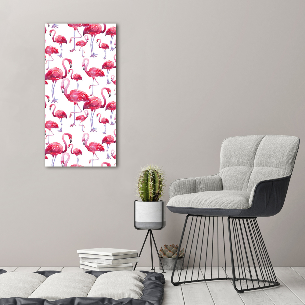 Obraz zdjęcie szkło akryl pionowy Flamingi