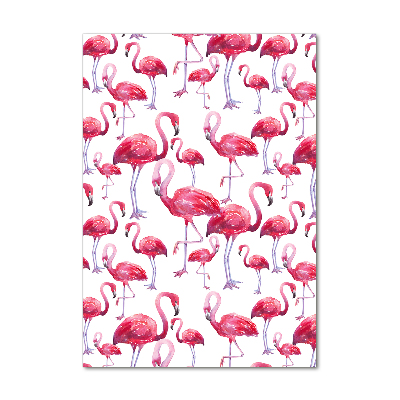 Obraz zdjęcie szkło akryl pionowy Flamingi