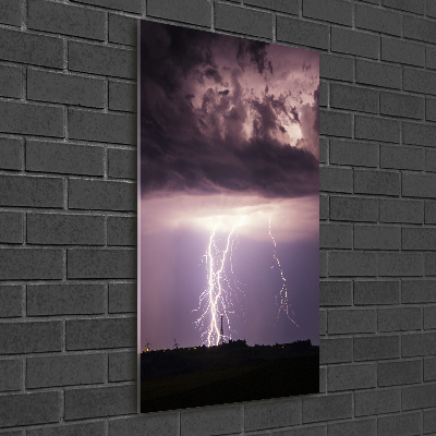 Obraz zdjęcie szkło akryl pionowy Burza z piorunami