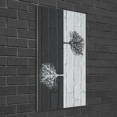 Obraz zdjęcie szkło akryl pionowy Drzewa na murze