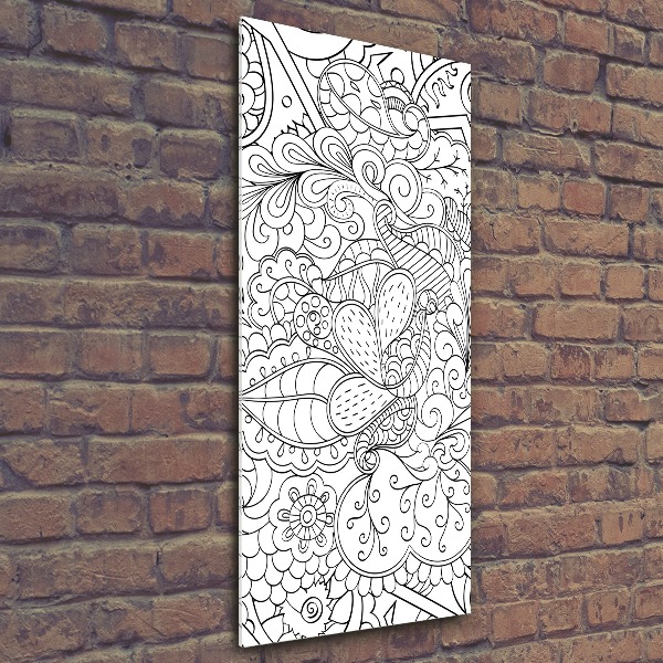 Obraz zdjęcie szkło akryl pionowy Tło Zentangle