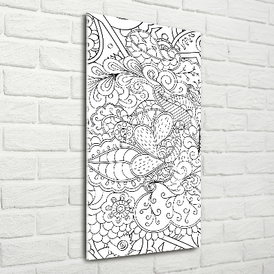 Obraz zdjęcie szkło akryl pionowy Tło Zentangle