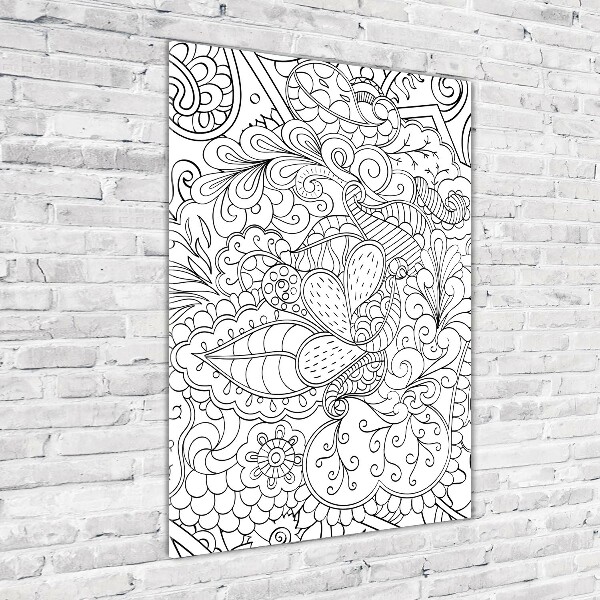 Obraz zdjęcie szkło akryl pionowy Tło Zentangle