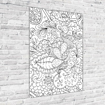 Obraz zdjęcie szkło akryl pionowy Tło Zentangle