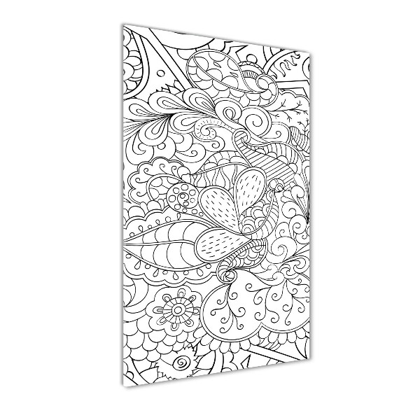 Obraz zdjęcie szkło akryl pionowy Tło Zentangle