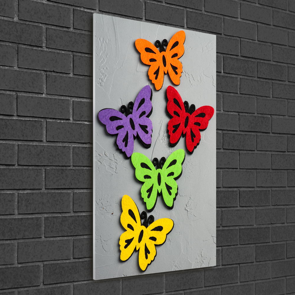 Foto obraz na ścianę akryl pionowy Kolorowe motyle