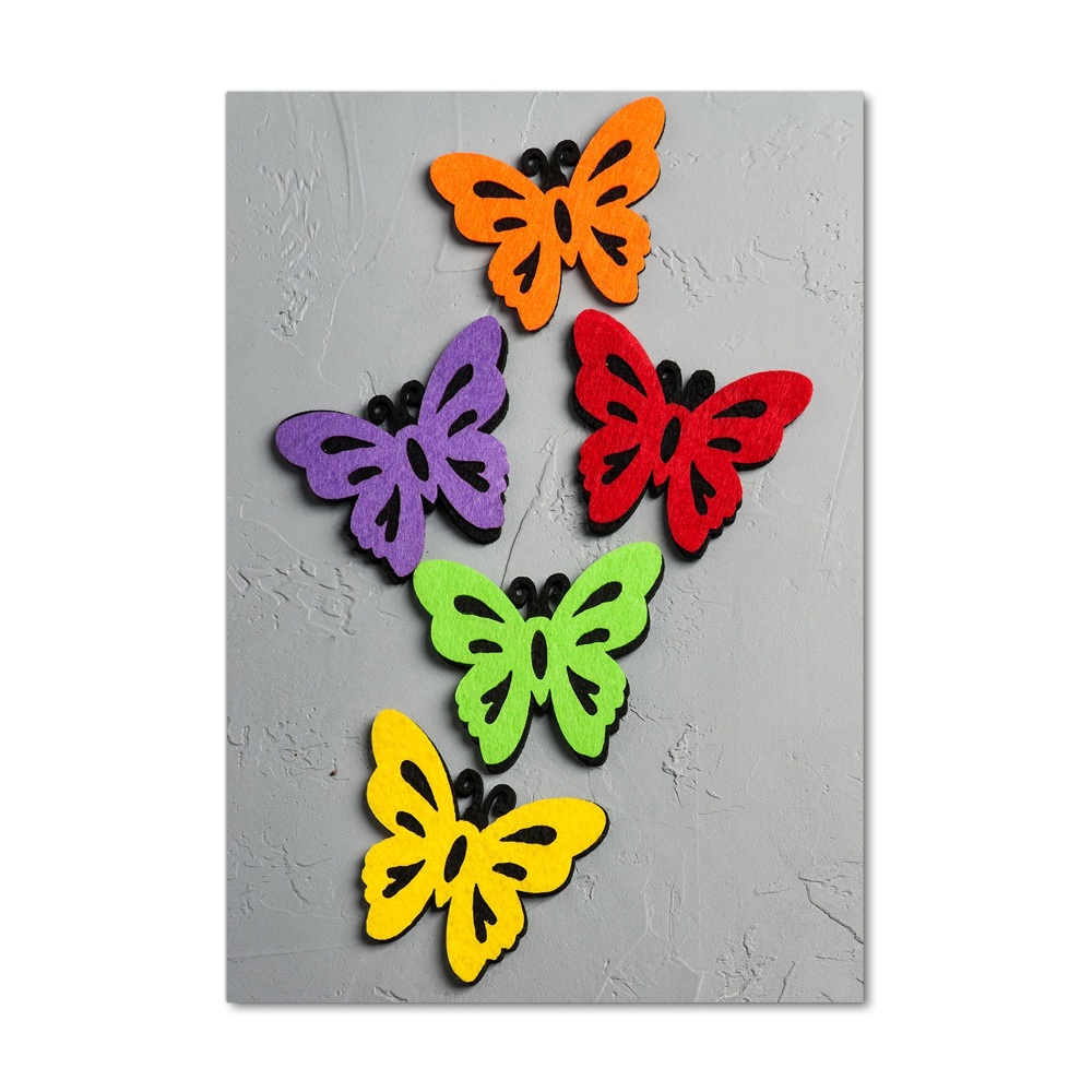 Foto obraz na ścianę akryl pionowy Kolorowe motyle