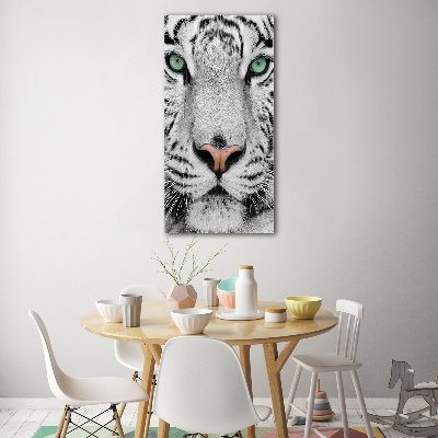 Foto obraz na scianę akrylowy pionowy Biały tygrys