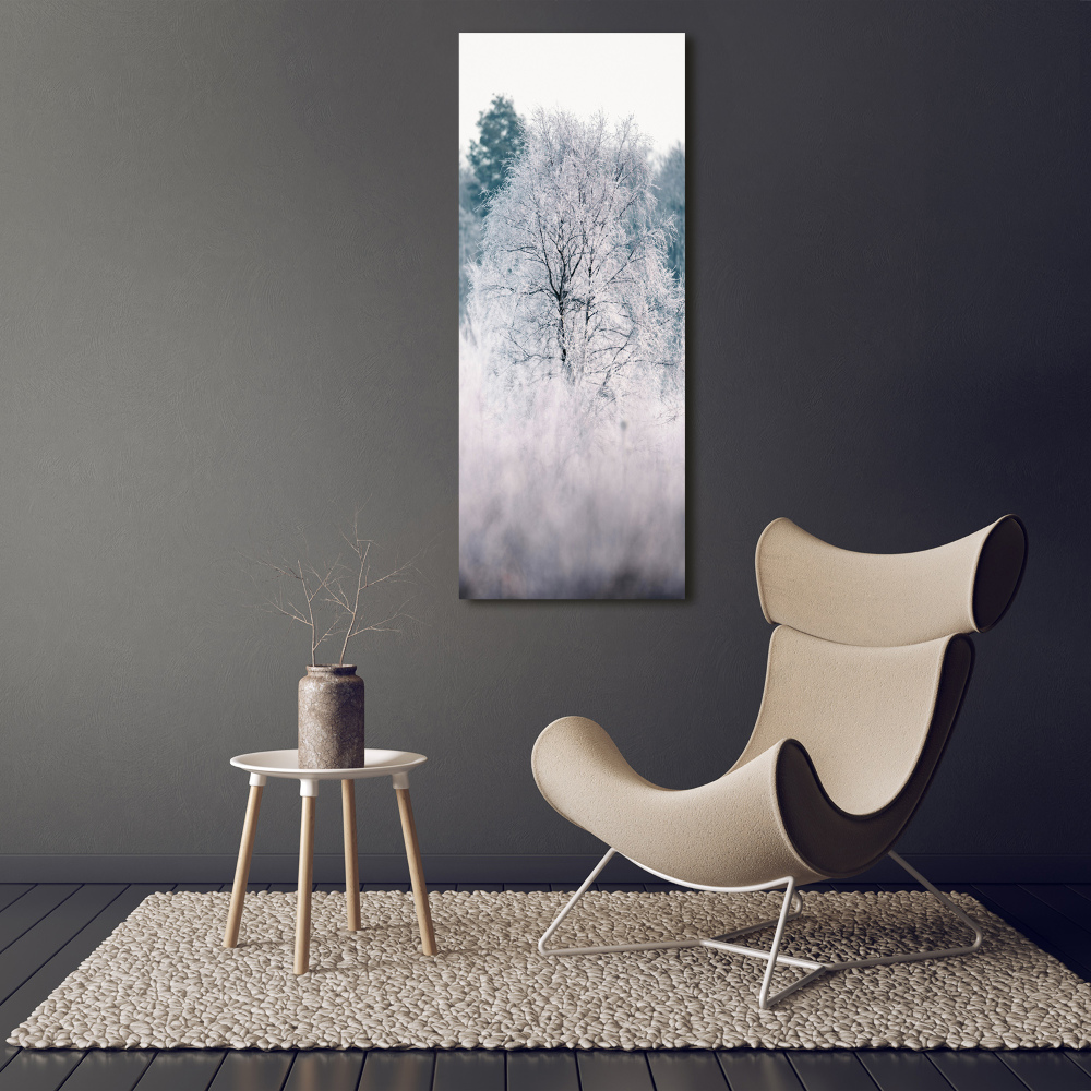 Obraz zdjęcie szkło akryl pionowy Las zimą