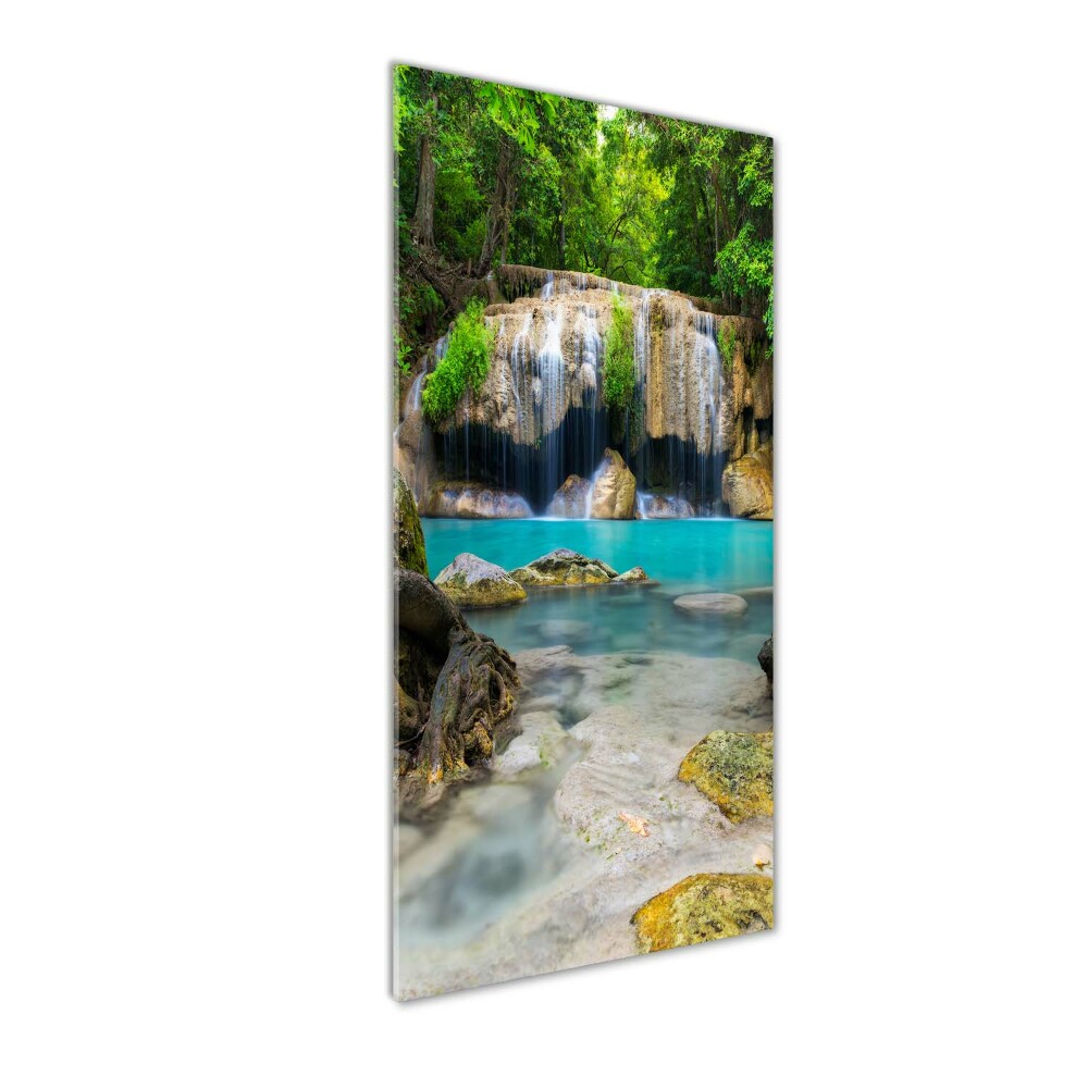Obraz zdjęcie szkło akryl pionowy Wodospad w dżungli