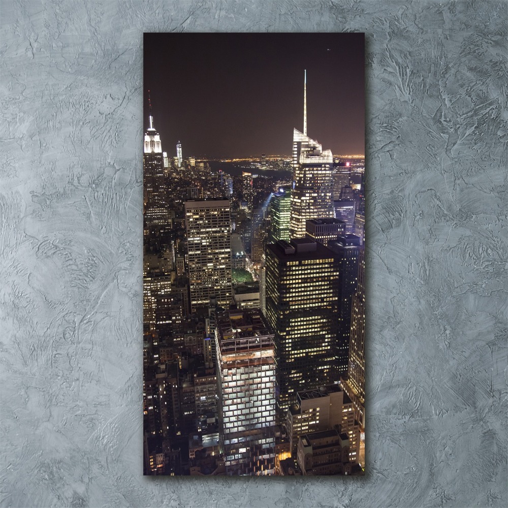 Foto obraz szkło akryl pionowy Nowy Jork nocą