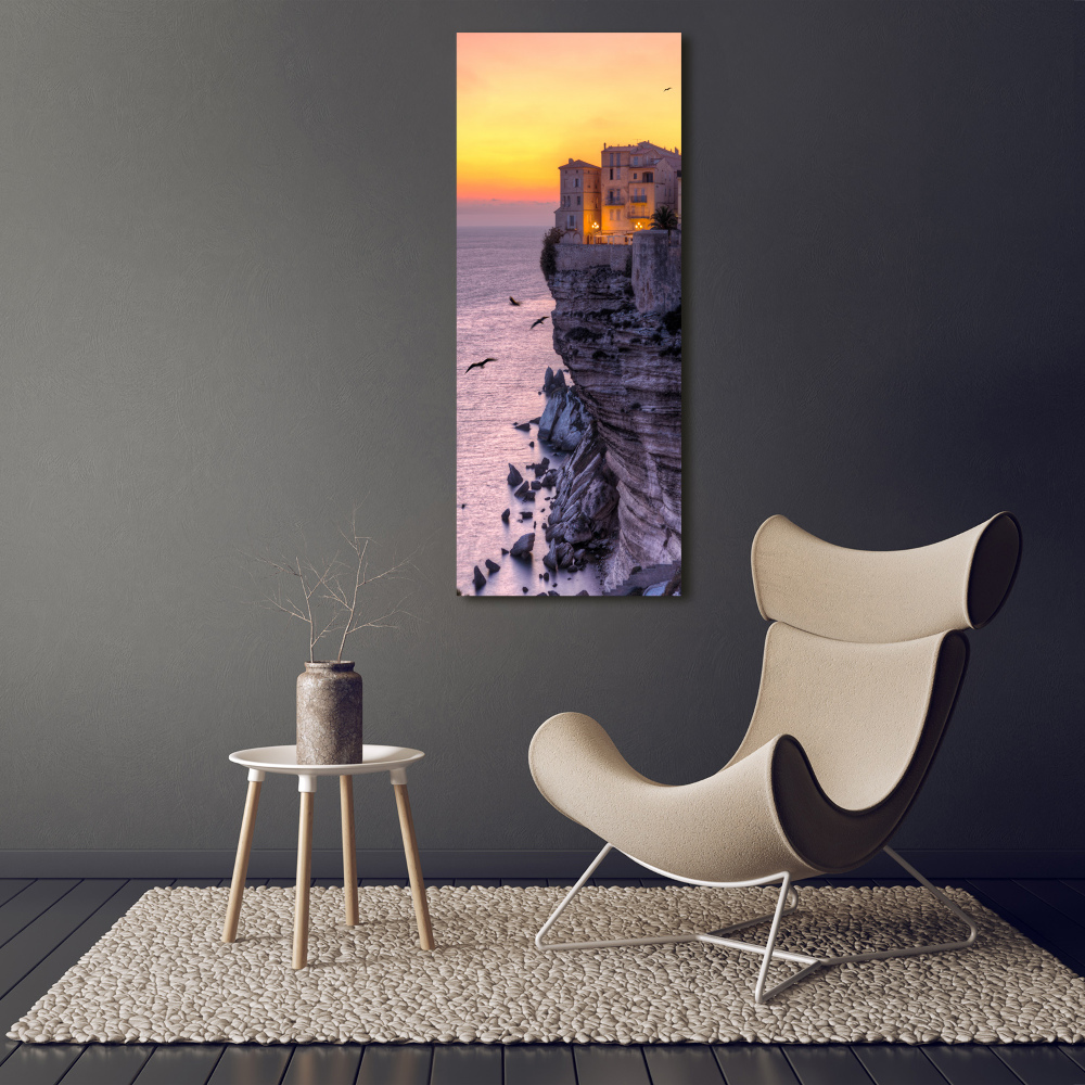 Obraz zdjęcie szkło akryl pionowy Domy na klifie