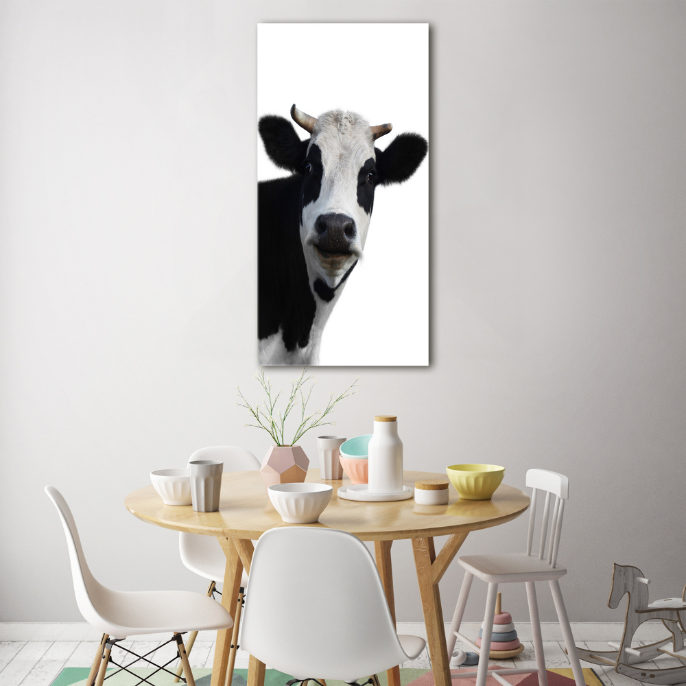 Foto obraz szkło akryl pionowy Łaciata krowa