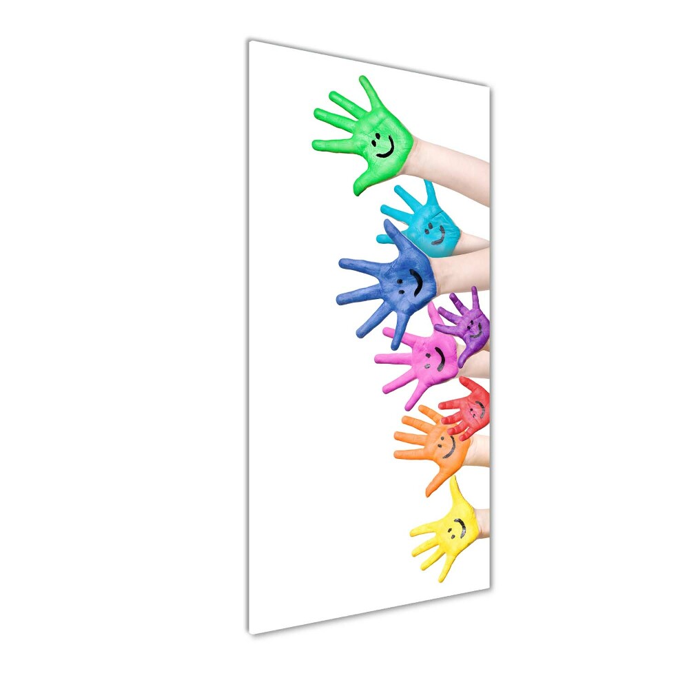 Obraz zdjęcie szkło akryl pionowy Pomalowane dłonie