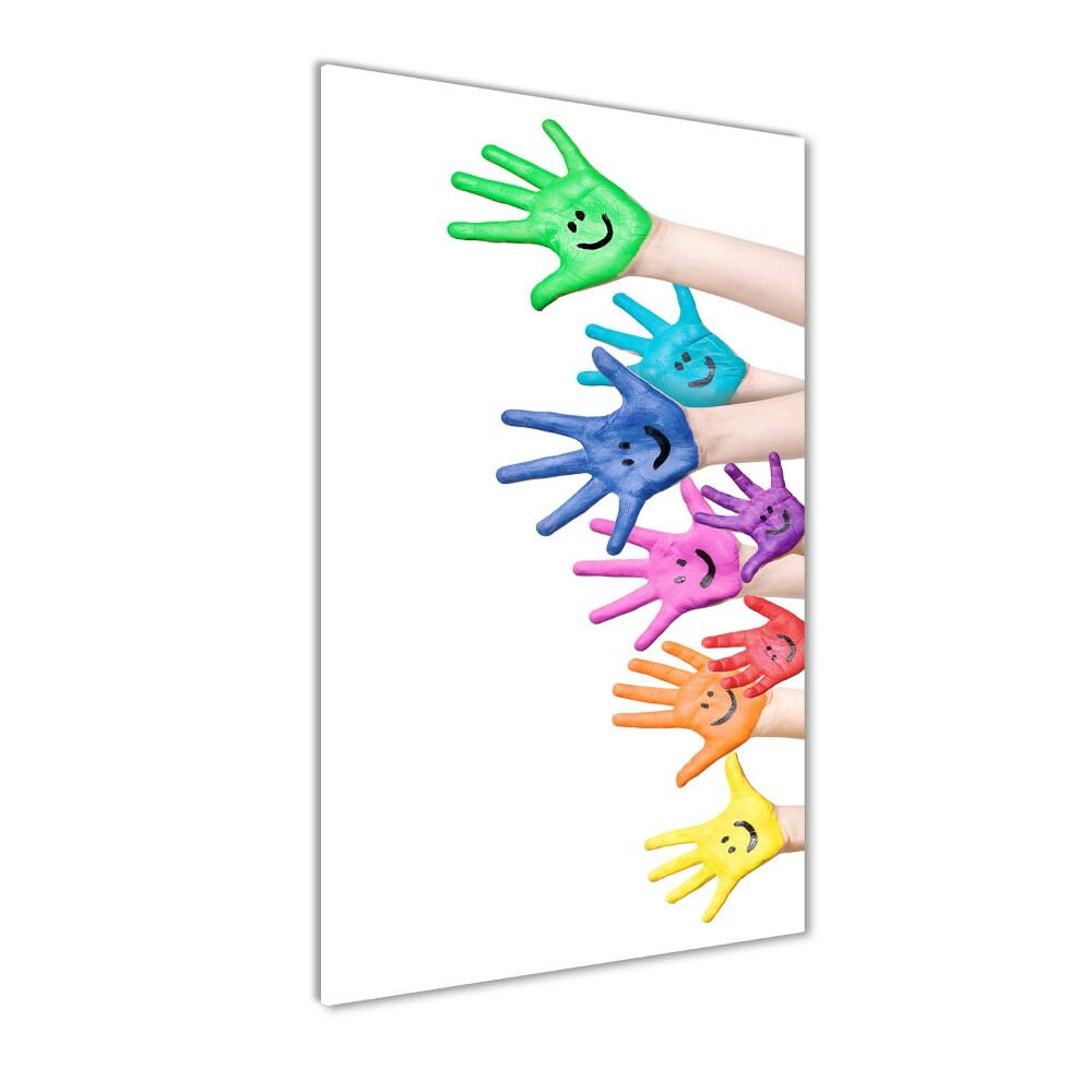 Obraz zdjęcie szkło akryl pionowy Pomalowane dłonie