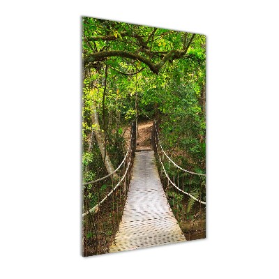 Obraz zdjęcie szkło akryl pionowy Most wiszący w lesie