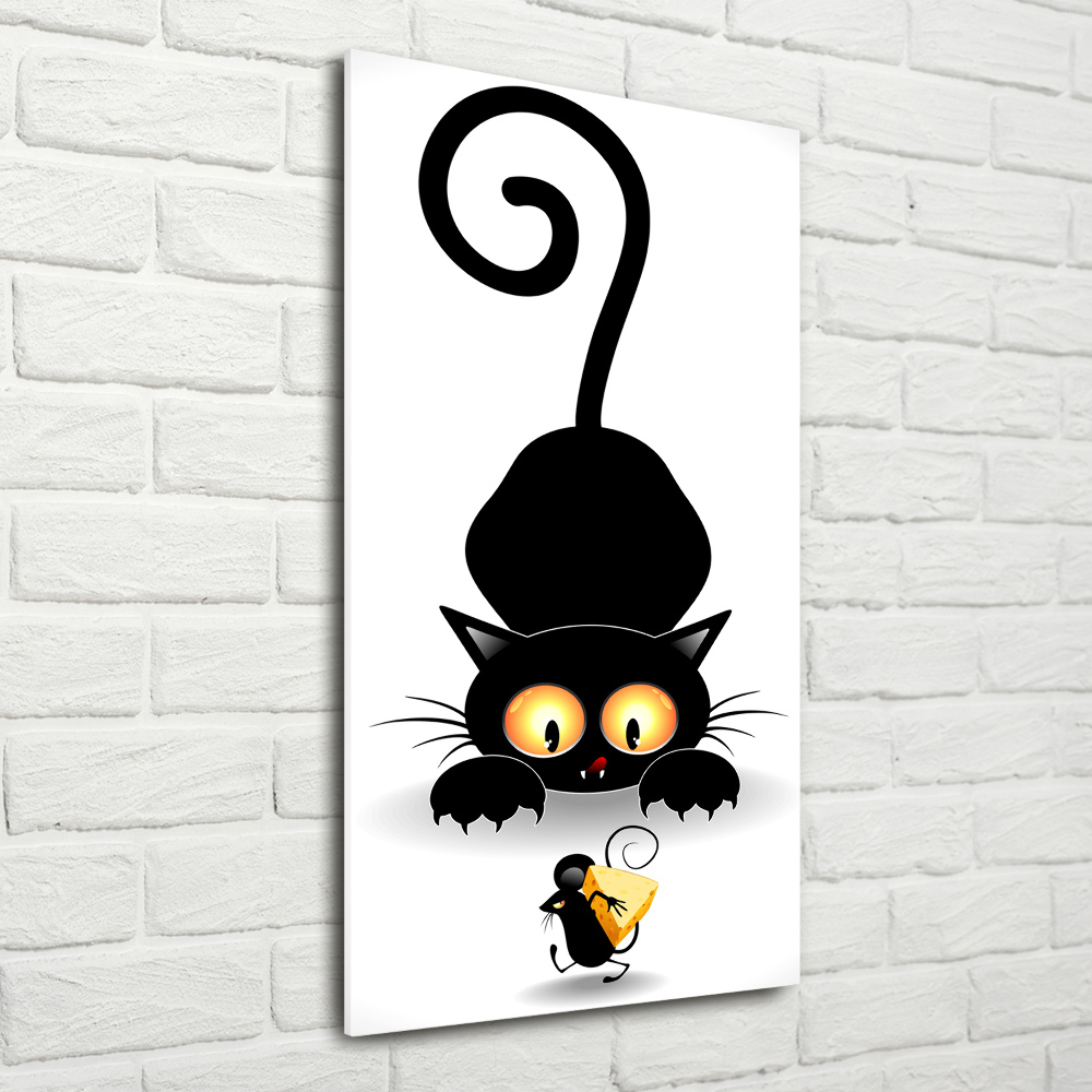 Obraz zdjęcie na ścianę akryl pionowy Kot i mysz