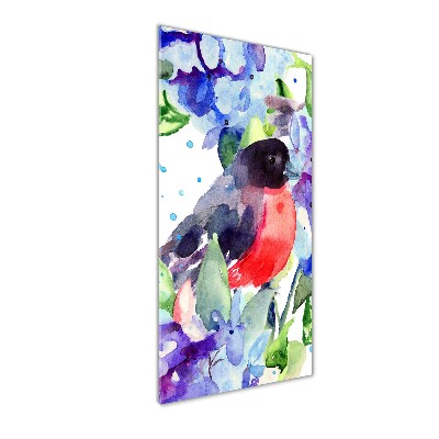 Obraz zdjęcie na scianę akrylowy pionowy Ptaki i kwiaty