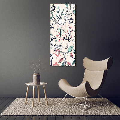 Obraz zdjęcie akryl pionowy Zwierzęta i kwiaty