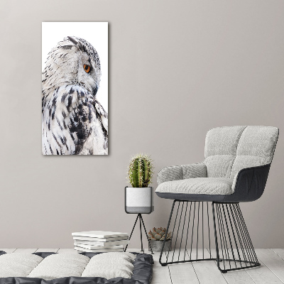 Foto obraz szkło akryl pionowy Biała sowa