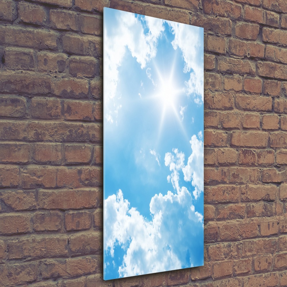 Foto obraz szkło akryl pionowy Chmury na niebie