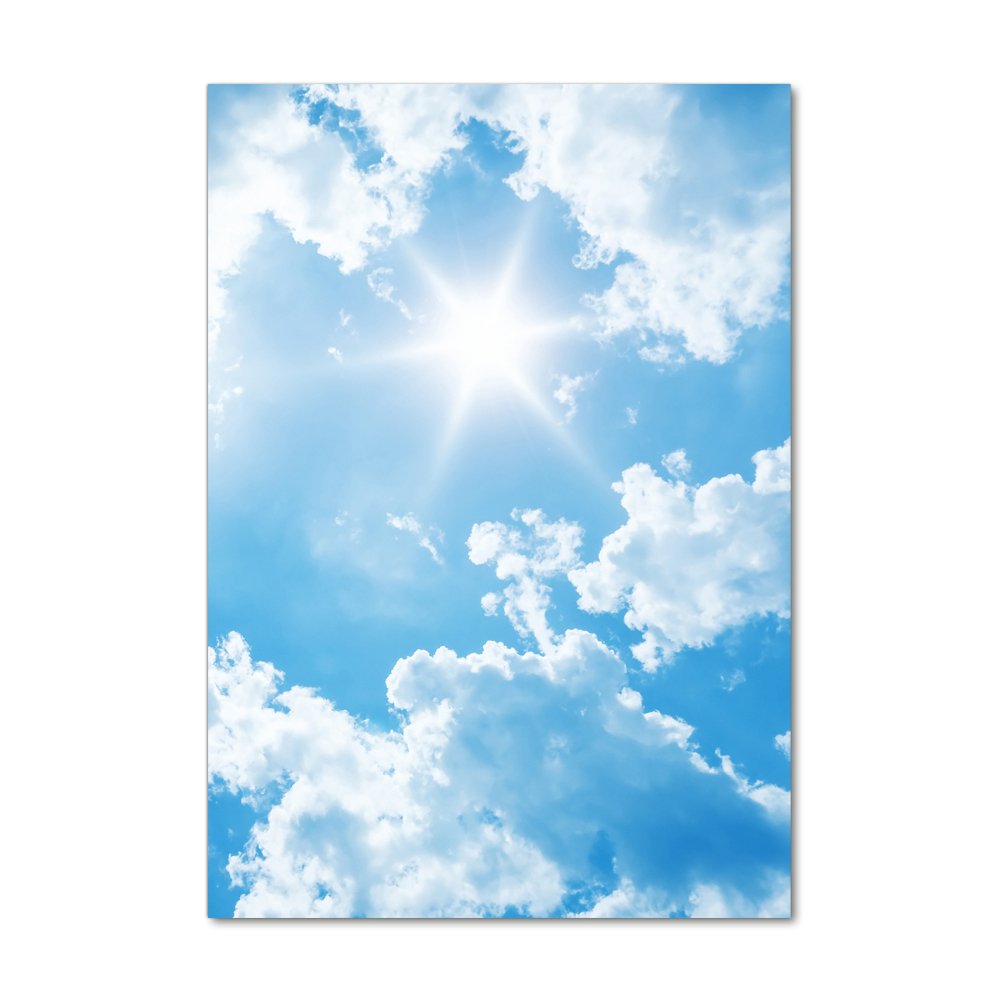 Foto obraz szkło akryl pionowy Chmury na niebie