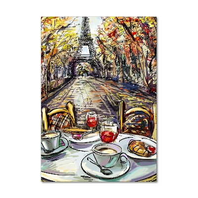 Foto obraz szkło akryl pionowy Śniadanie w Paryżu