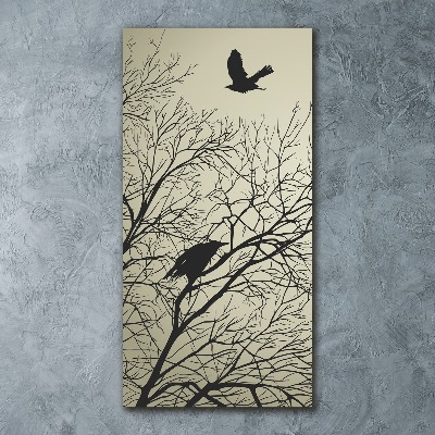 Foto obraz szkło akryl pionowy Wrony na drzewie