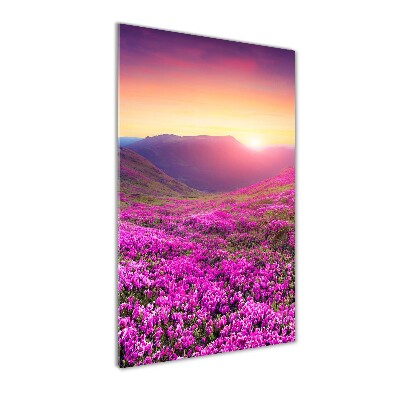 Foto obraz szkło akryl pionowy Góry rododendron