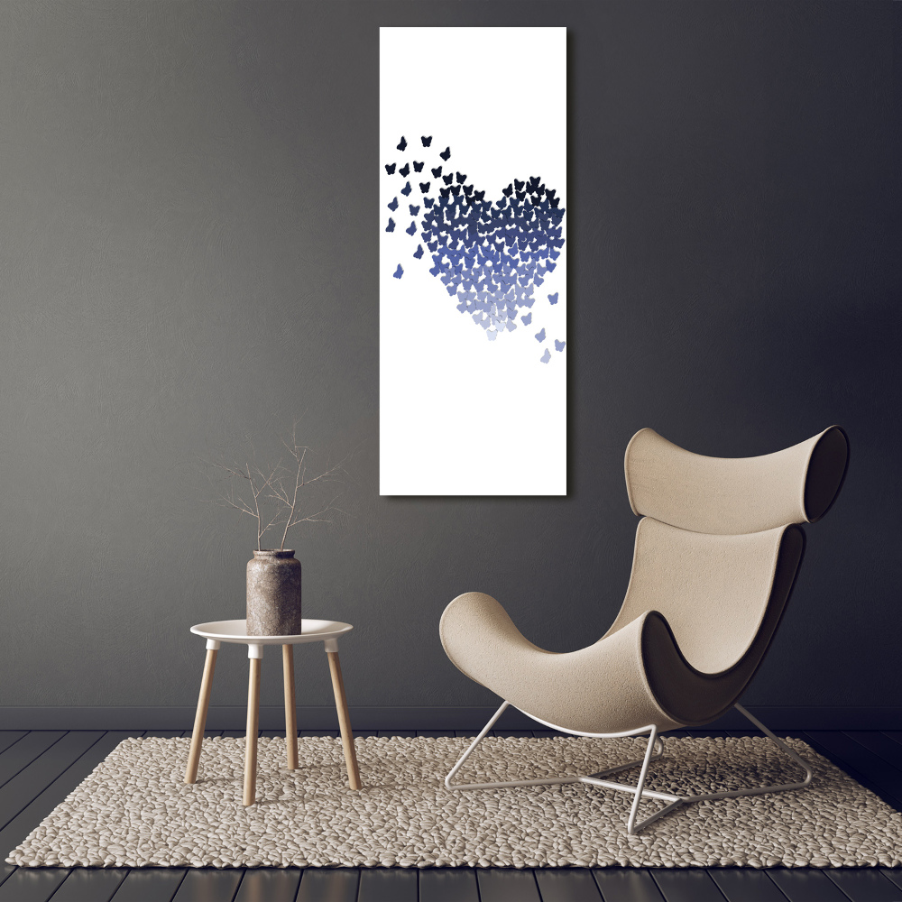 Obraz zdjęcie szkło akryl pionowy Serce z motyli