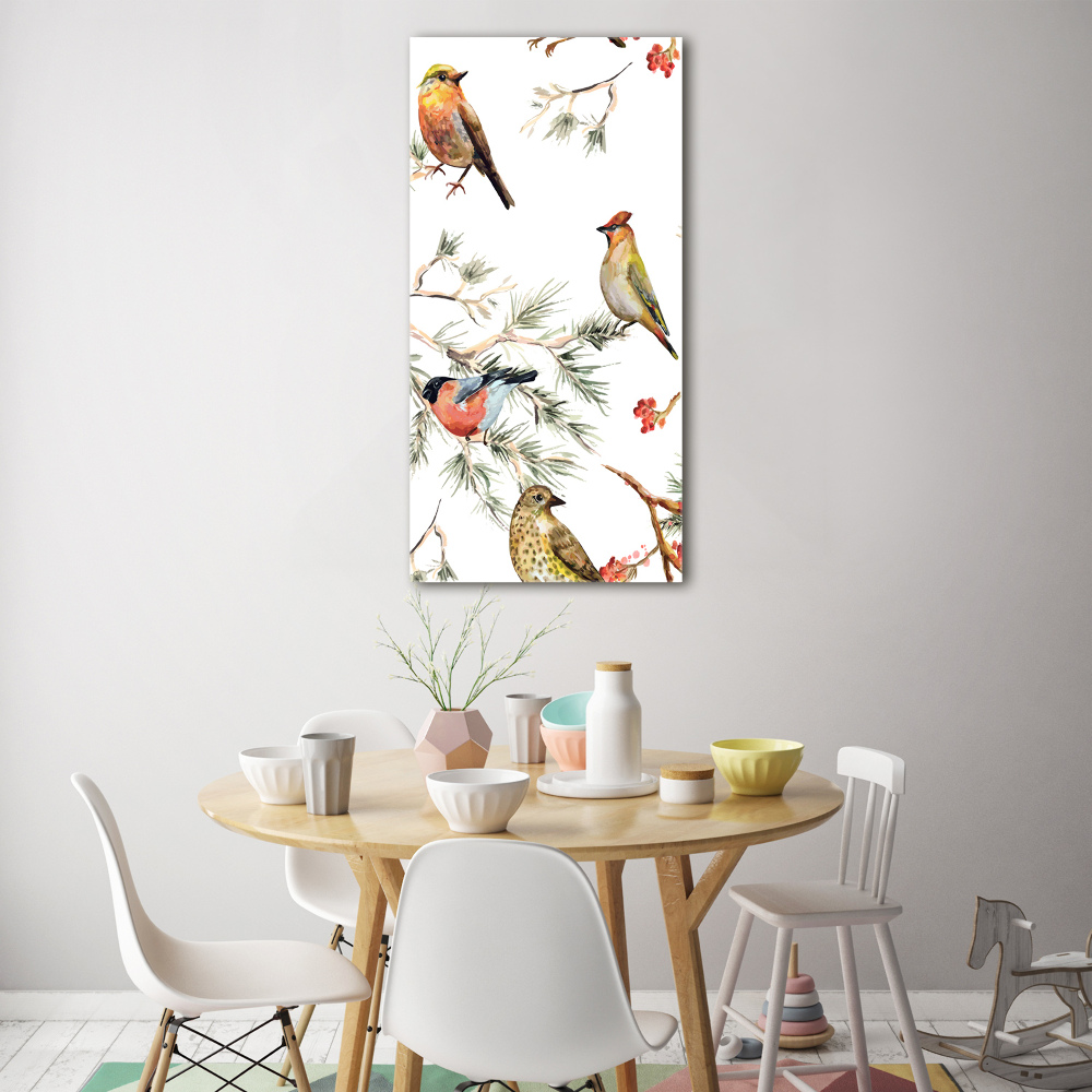 Obraz zdjęcie akryl pionowy Ptaki i iglaki