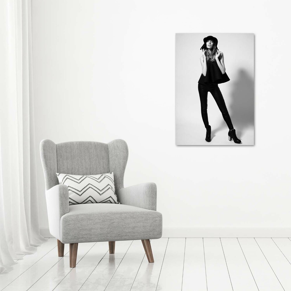 Foto obraz akryl pionowy Kobieta w czerni